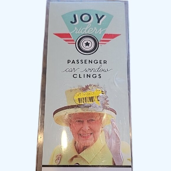 NEW Joy Rider Queen Elizabeth waving Passenger Window Cling 14-in x 15.75-in - Picture 1 of 9